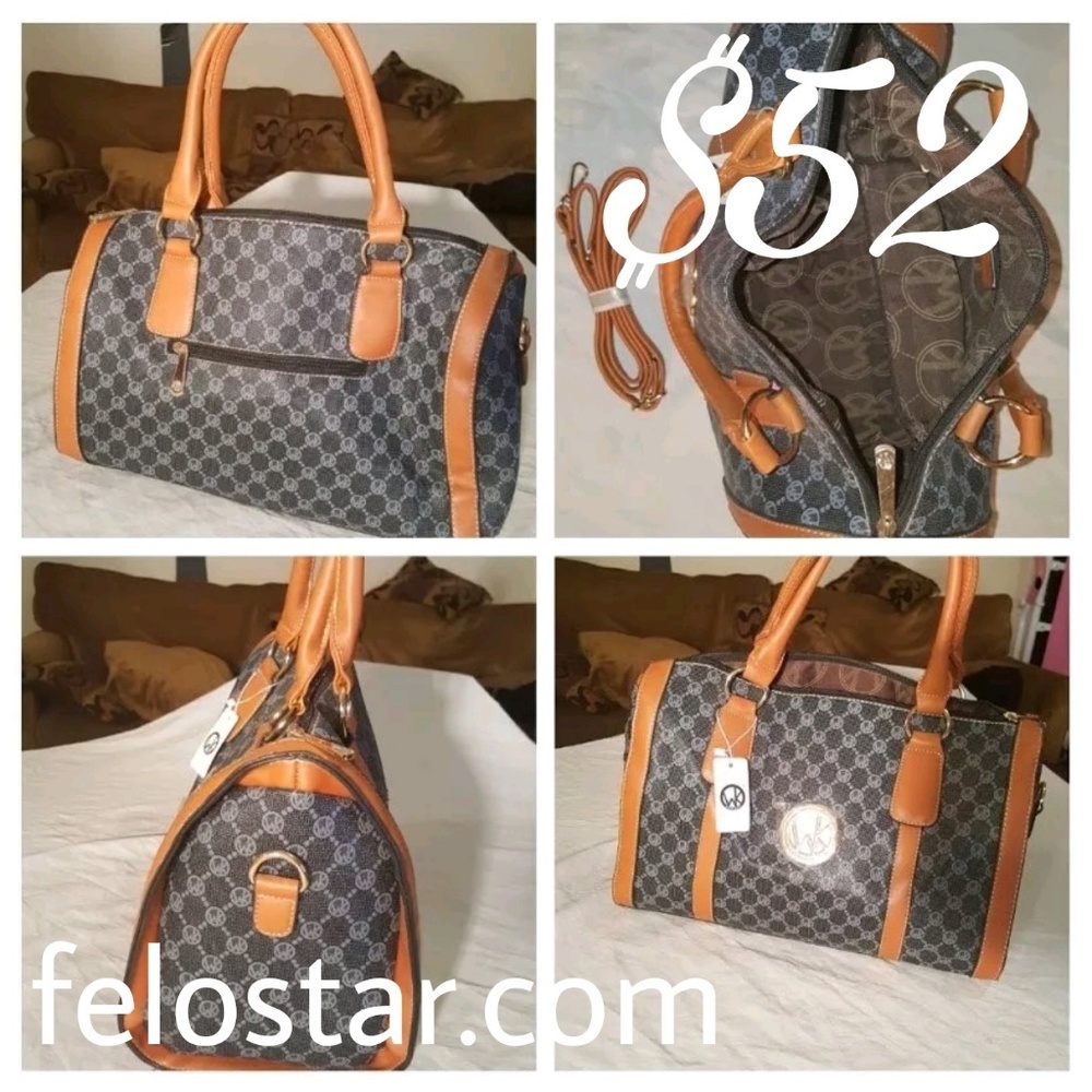 WENDY KEEN COLLECTION HANDBAG black/camel PURSE NE